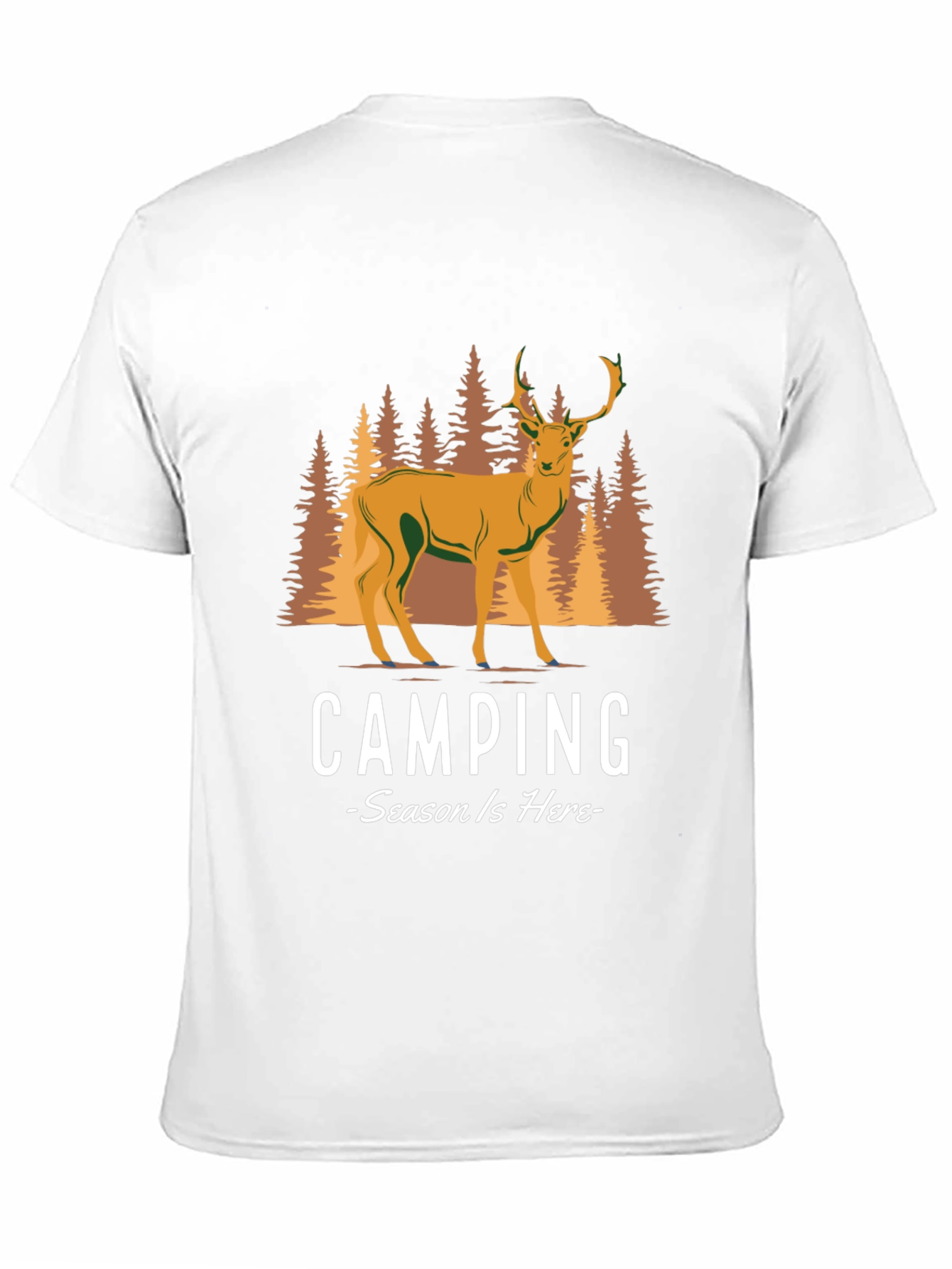 Camping Season Deer Graphic Tee