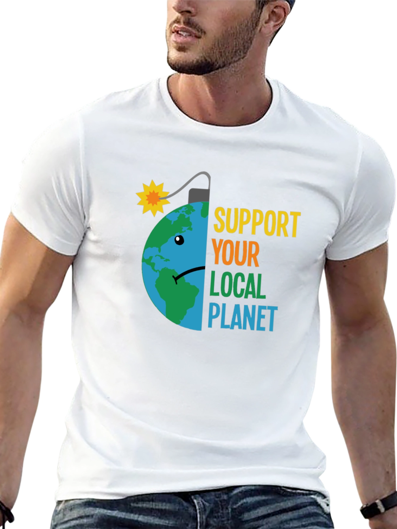 Support Your Local Planet Earth Bomb Tee