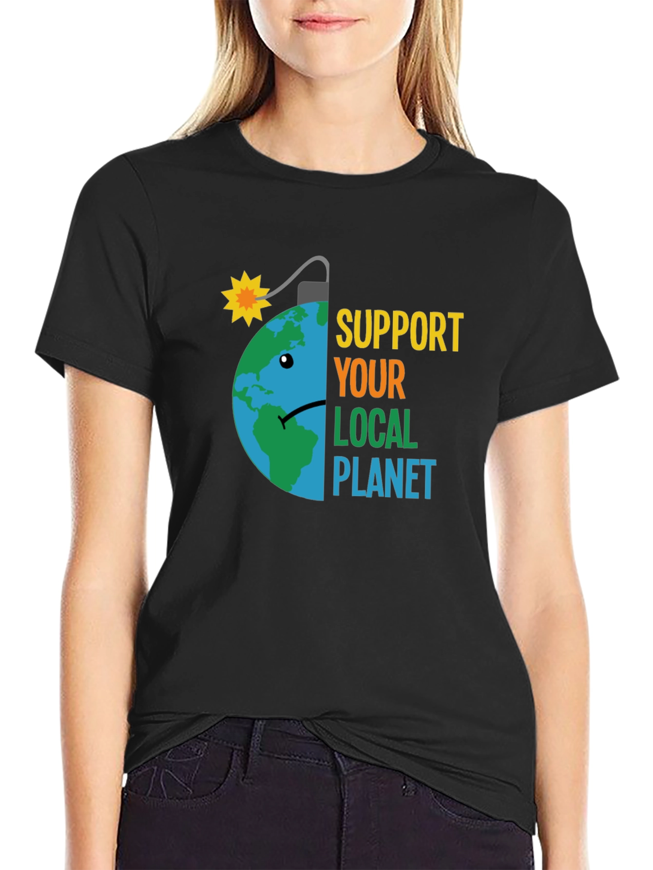 Support Your Local Planet Earth Bomb Tee