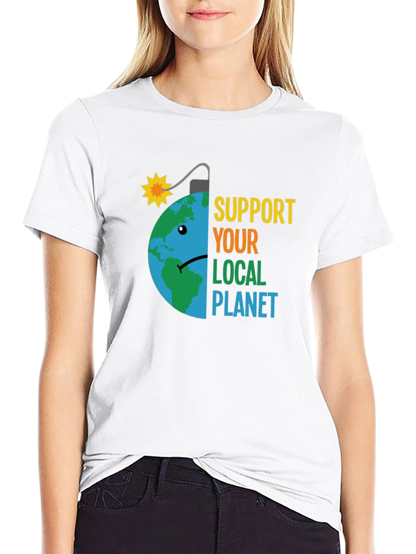 Support Your Local Planet Earth Bomb Tee