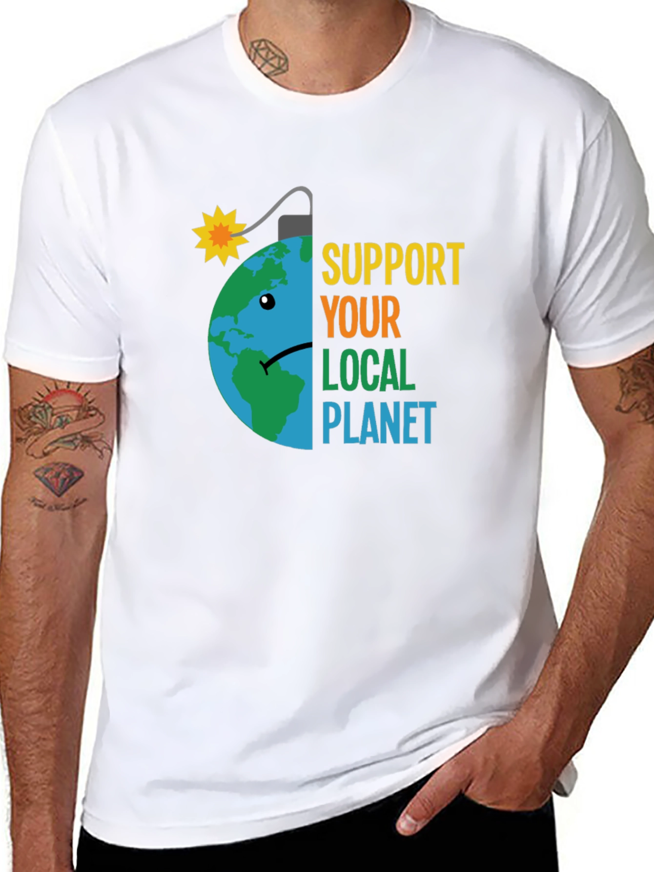 Support Your Local Planet Earth Bomb Tee