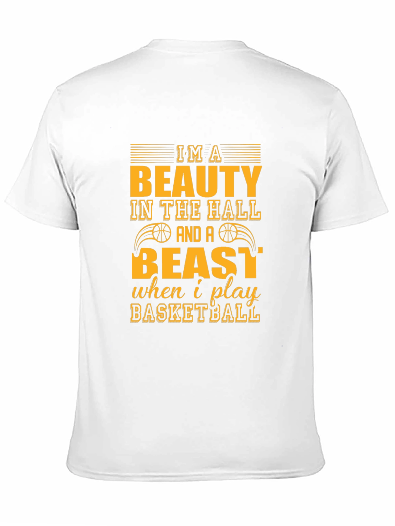 Basketball Beauty and Beast Graphic Tee