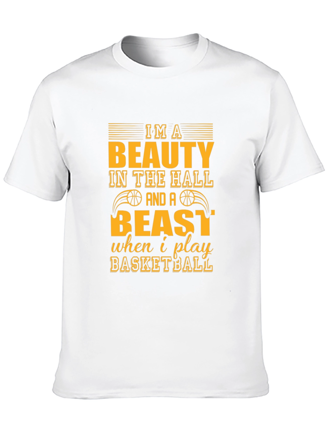Basketball Beauty and Beast Graphic Tee