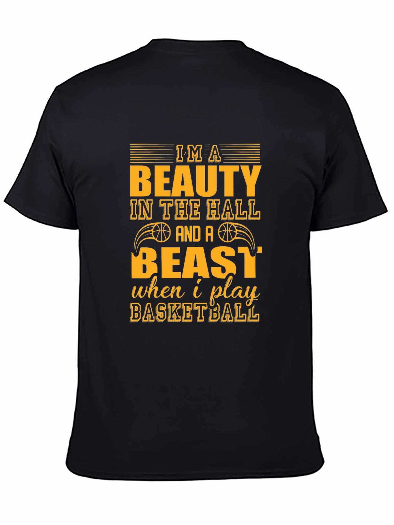 Basketball Beauty and Beast Graphic Tee