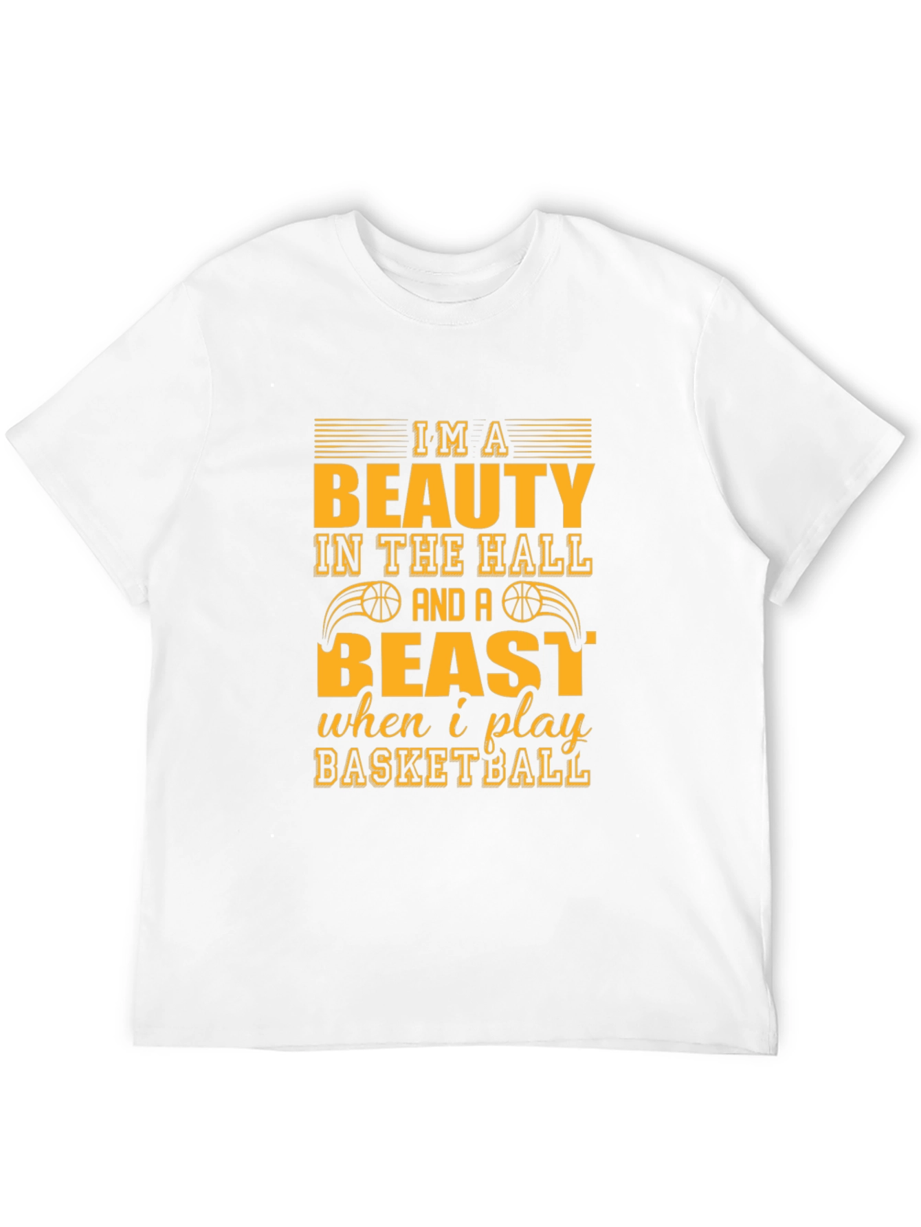 Basketball Beauty and Beast Graphic Tee
