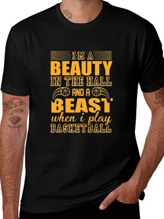 Basketball Beauty and Beast Graphic Tee