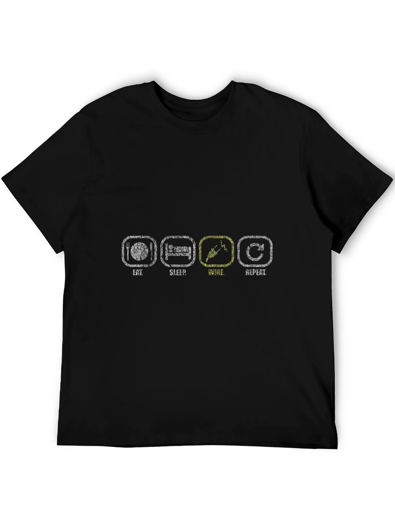 Eat Sleep Wire Repeat T-Shirt - Electrician Humor