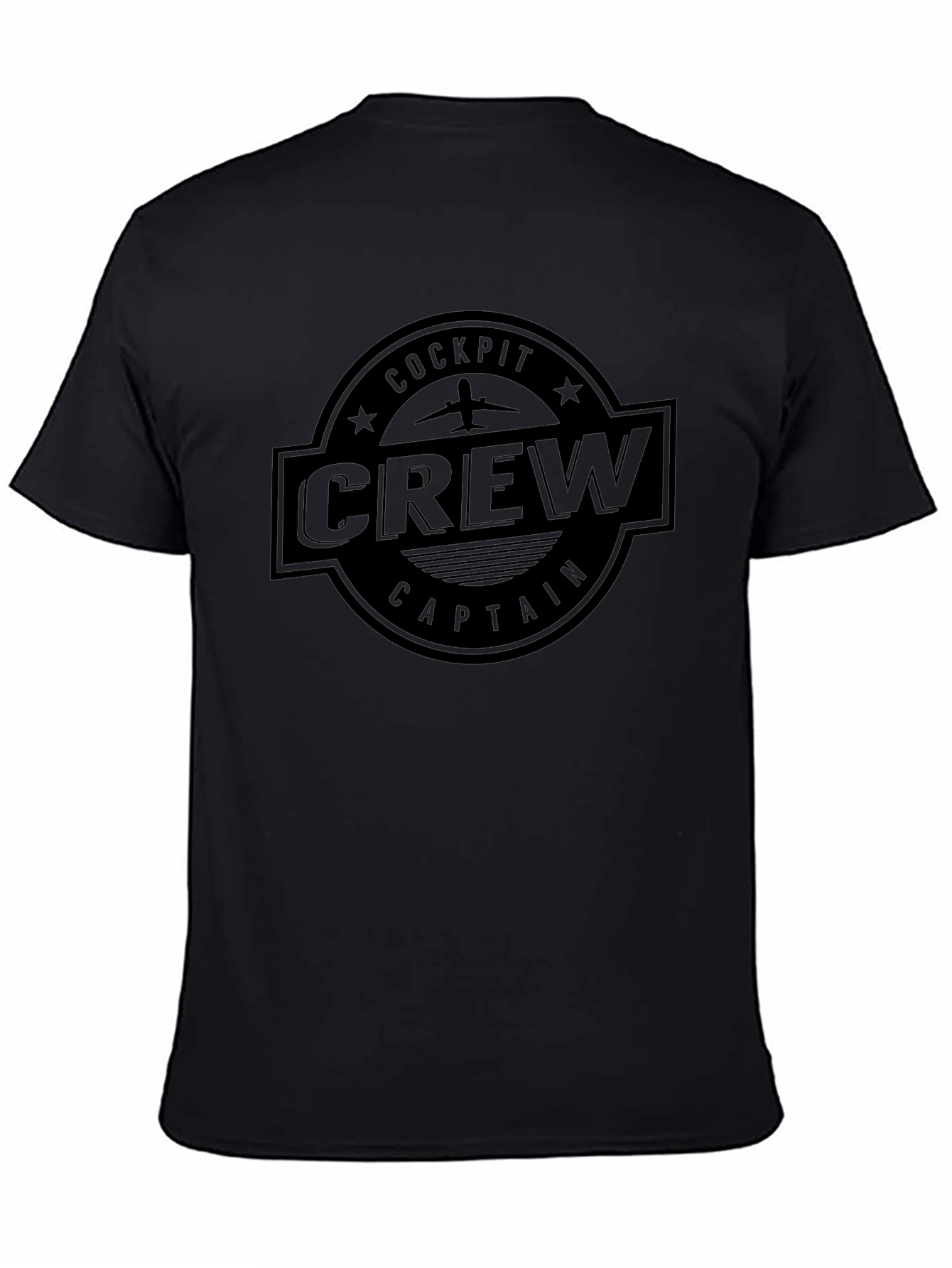 Cockpit Crew Captain Graphic Tee - Black