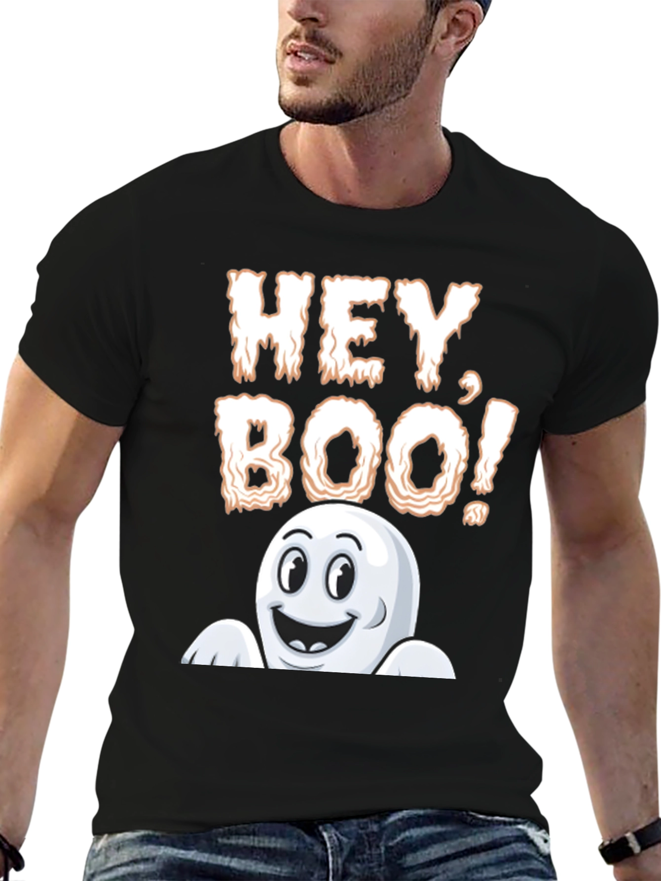 Hey Boo! Halloween Ghost T-Shirt