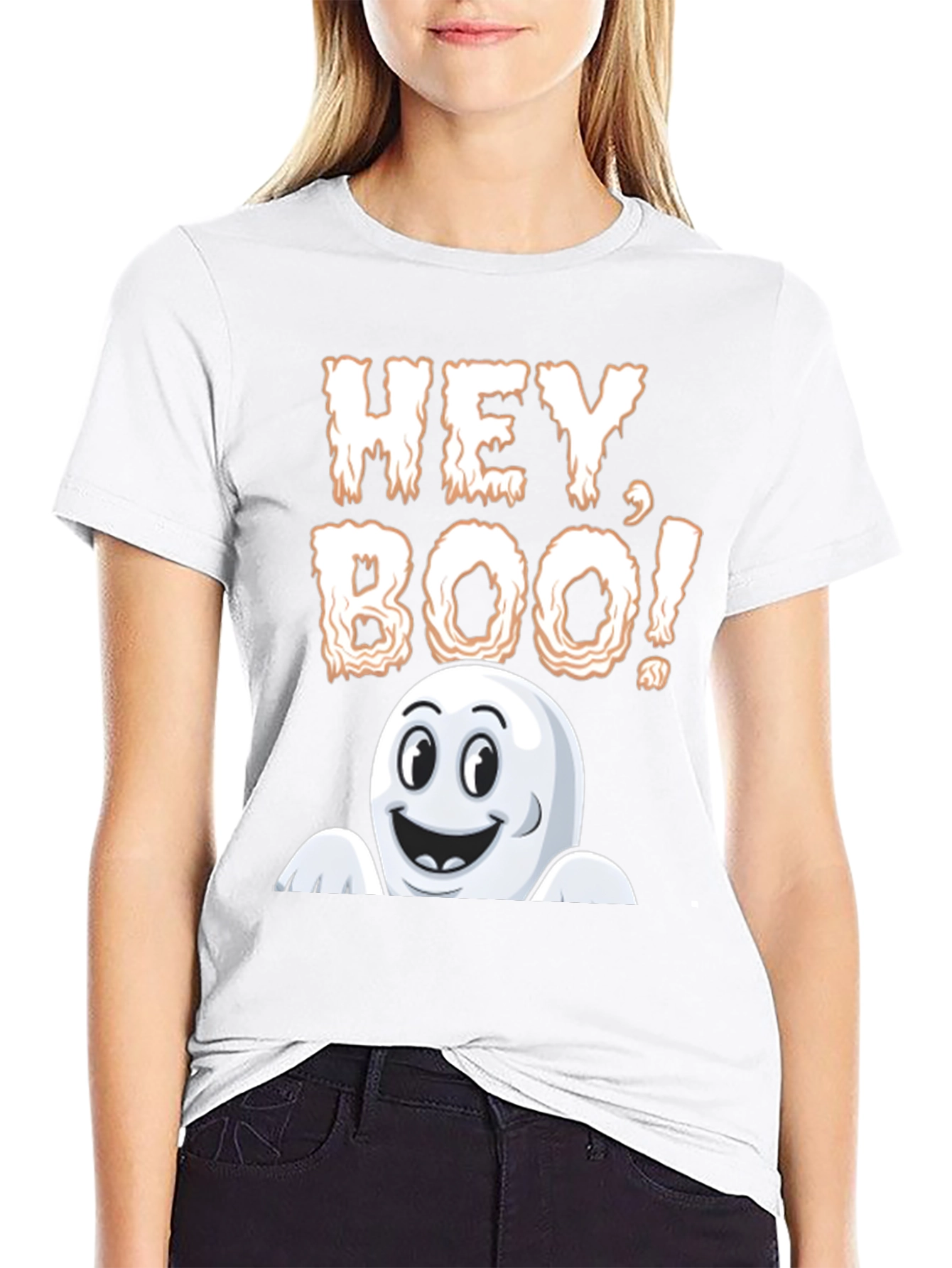 Hey Boo! Halloween Ghost T-Shirt