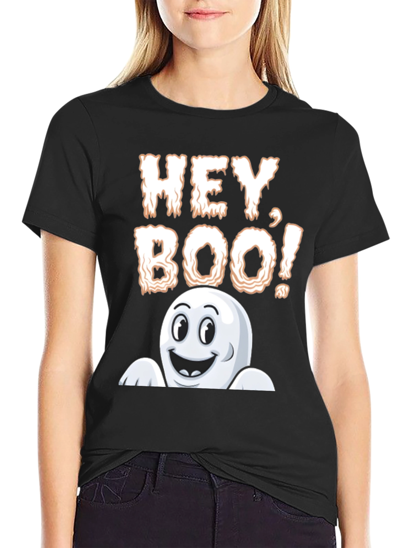 Hey Boo! Halloween Ghost T-Shirt