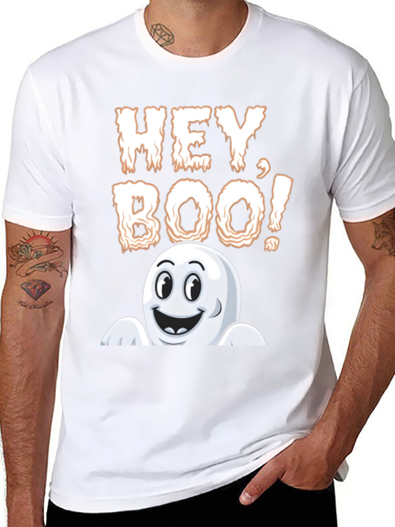 Hey Boo! Halloween Ghost T-Shirt