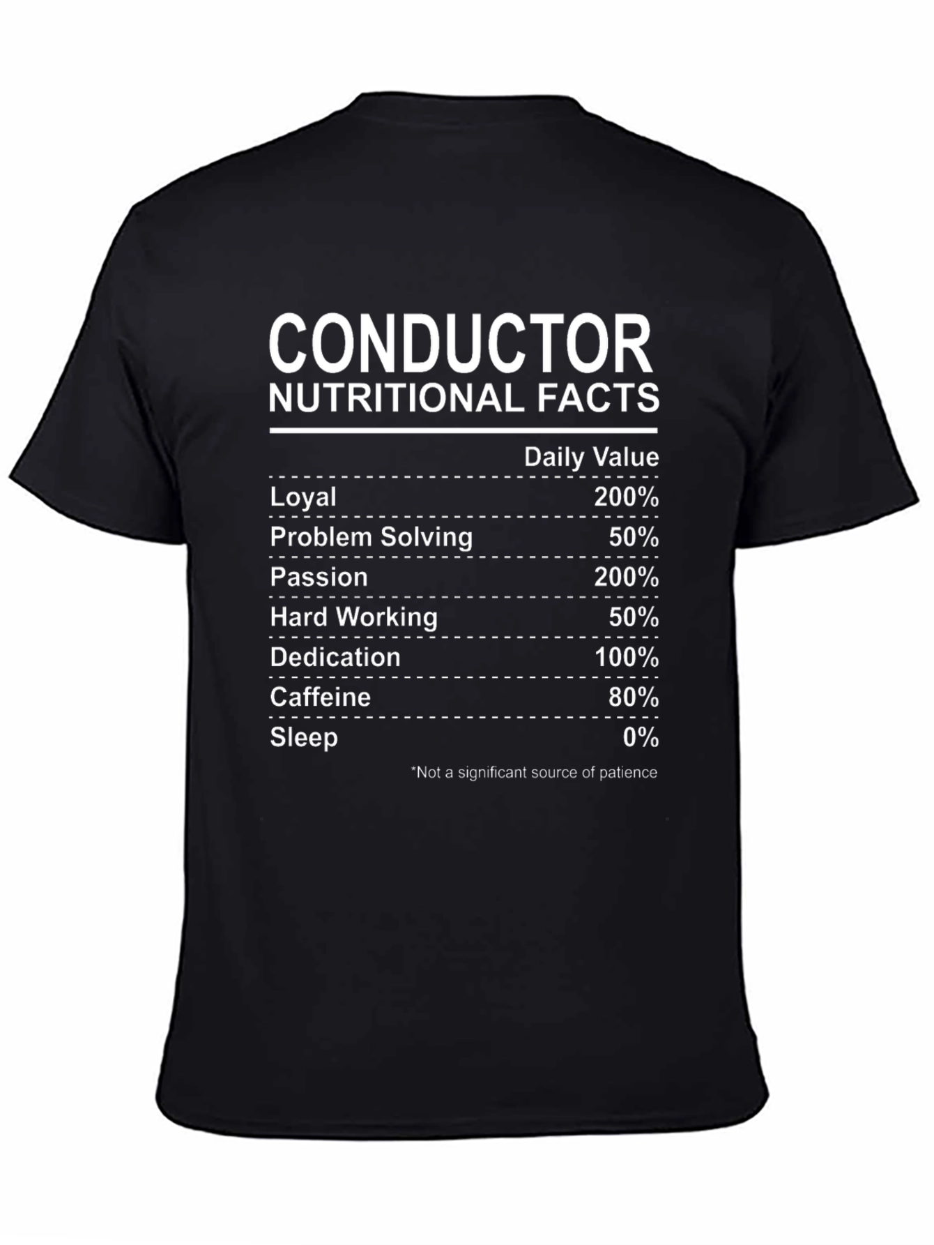 Conductor Nutritional Facts Graphic Tee