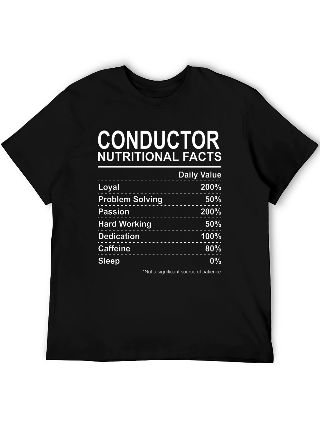 Conductor Nutritional Facts Graphic Tee