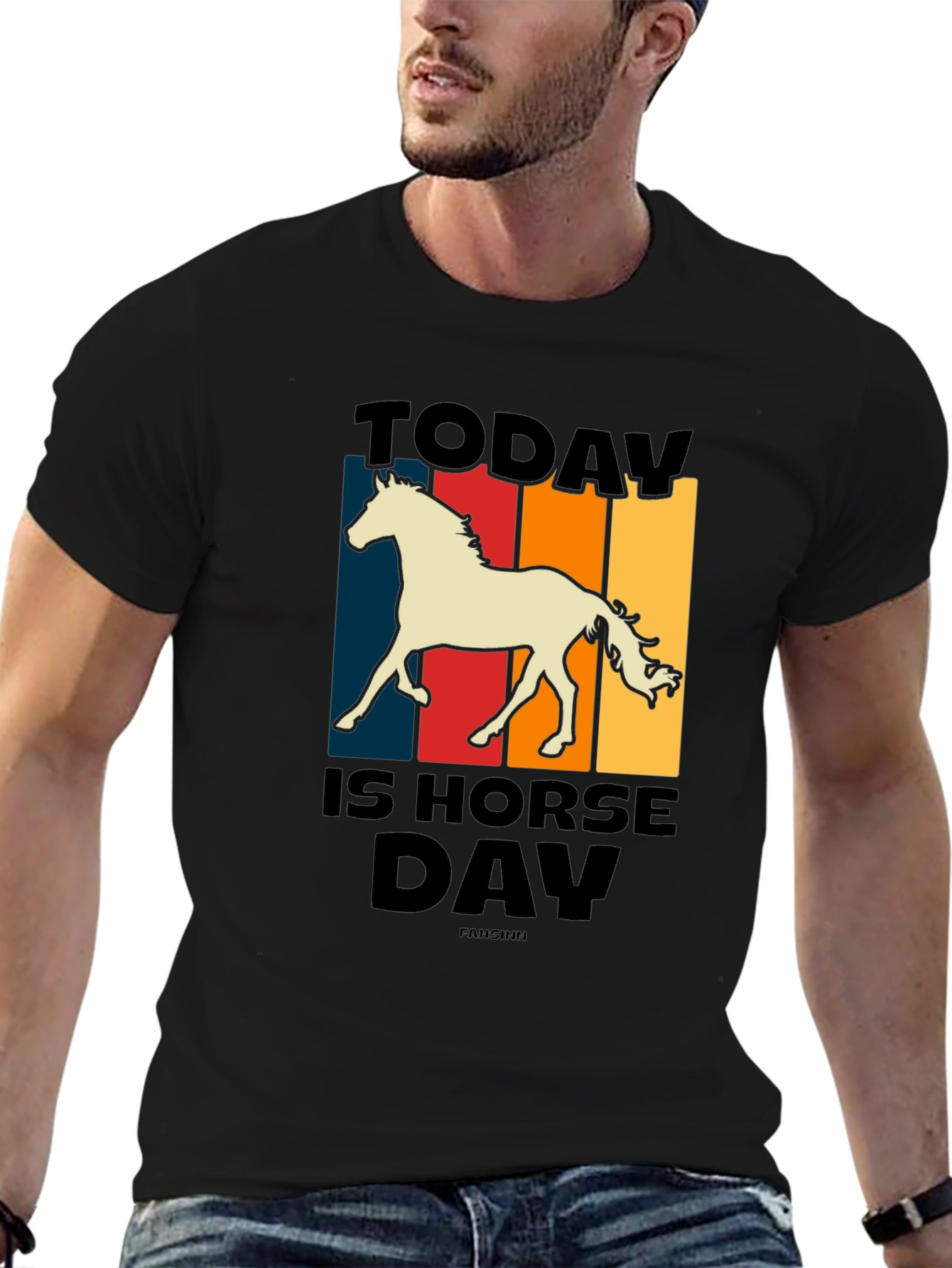 Today Is Horse Day Retro Graphic Tee