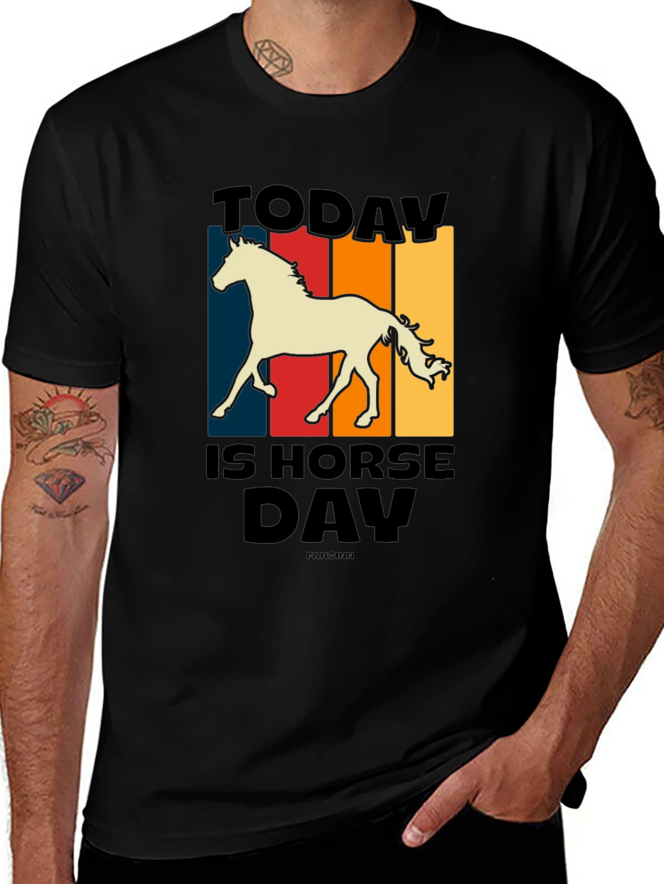 Today Is Horse Day Retro Graphic Tee