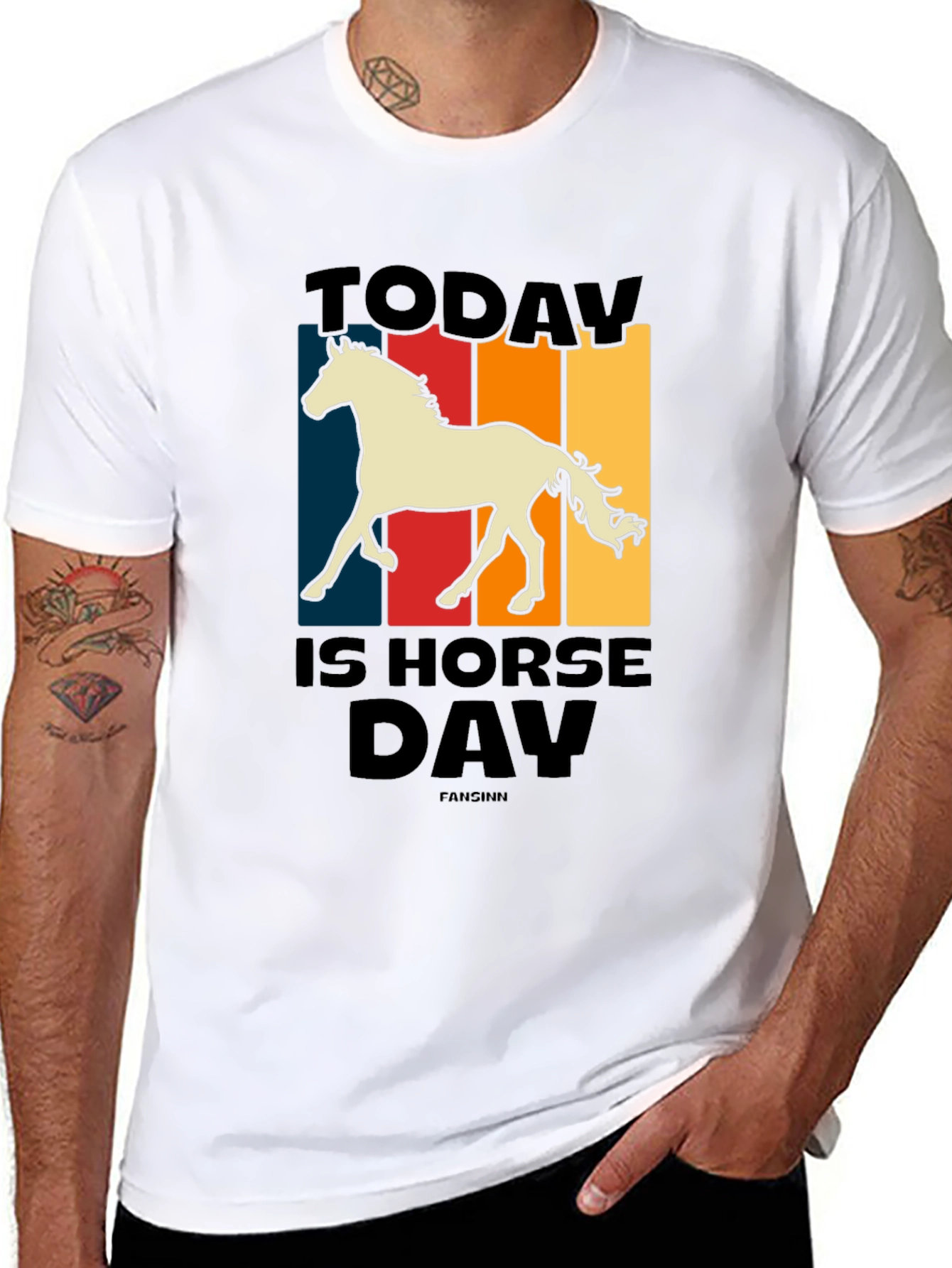 Today Is Horse Day Retro Graphic Tee