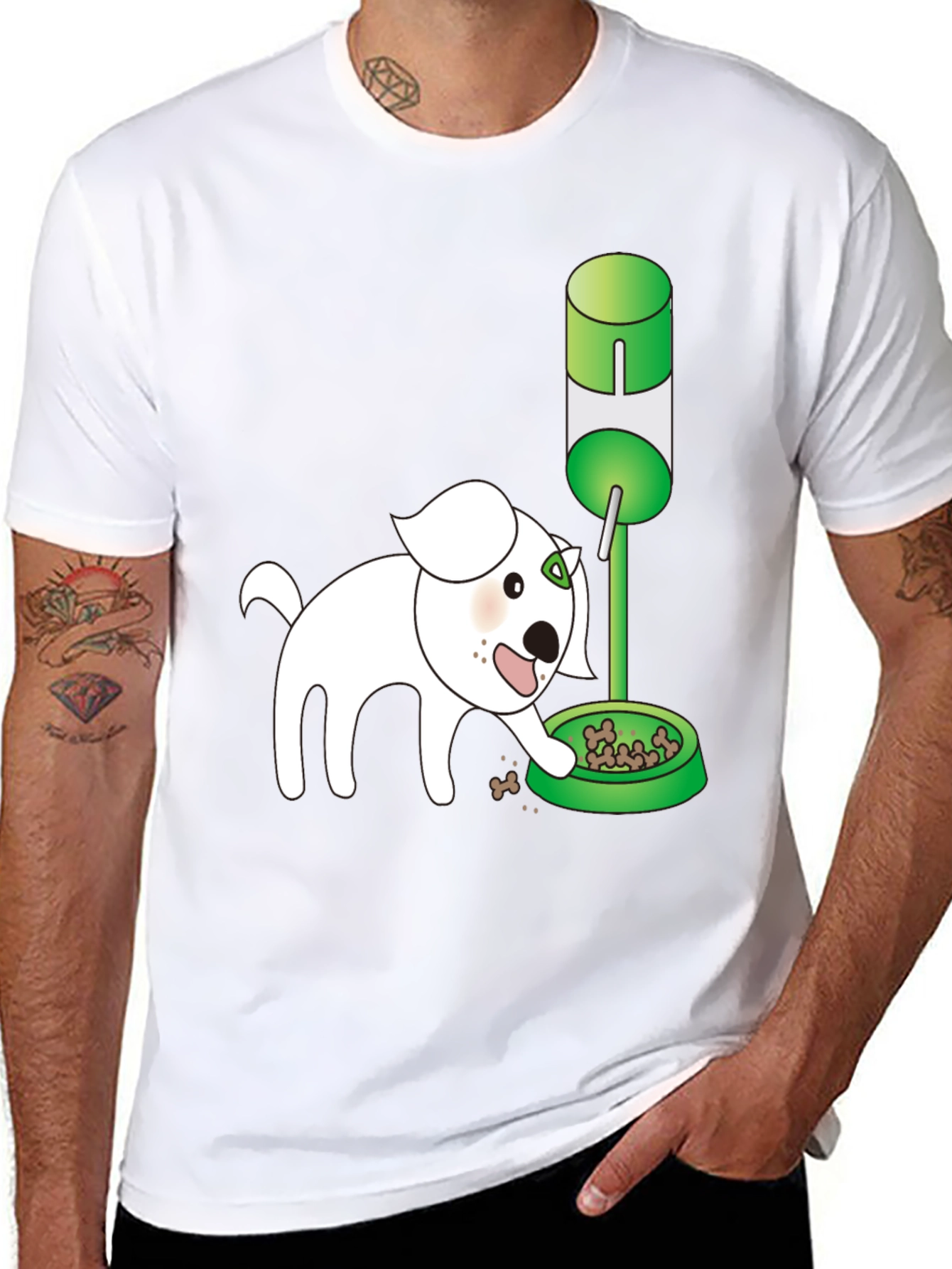 Dog Cartoon Graphic T-Shirt