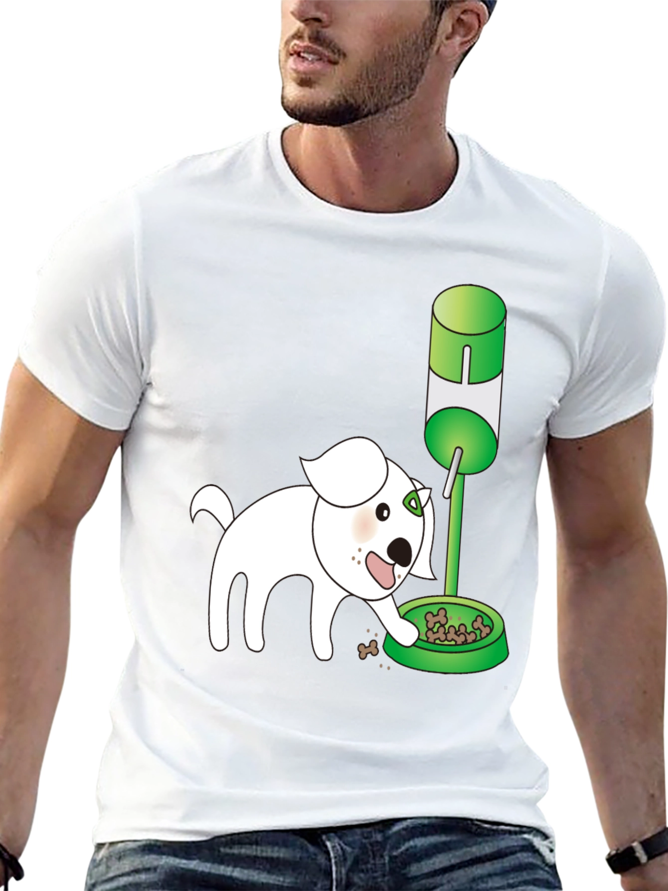 Dog Cartoon Graphic T-Shirt