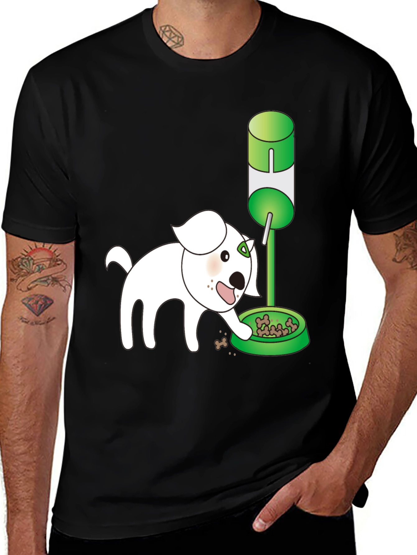Dog Cartoon Graphic T-Shirt