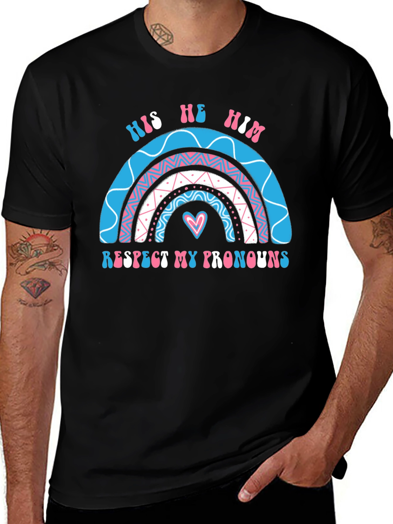 Respect My Pronouns T-Shirt - LGBTQ+ Pride