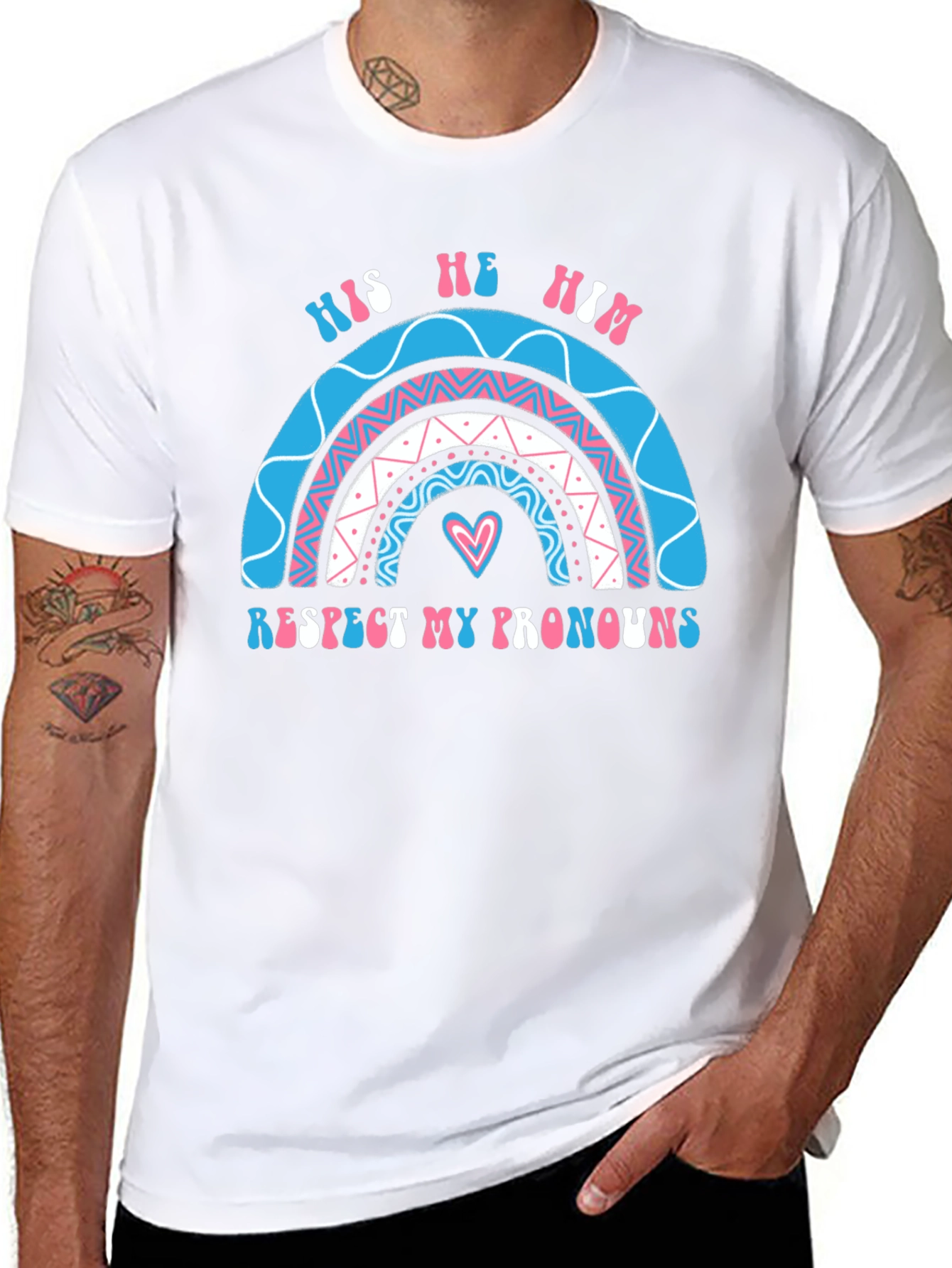 Respect My Pronouns T-Shirt - LGBTQ+ Pride