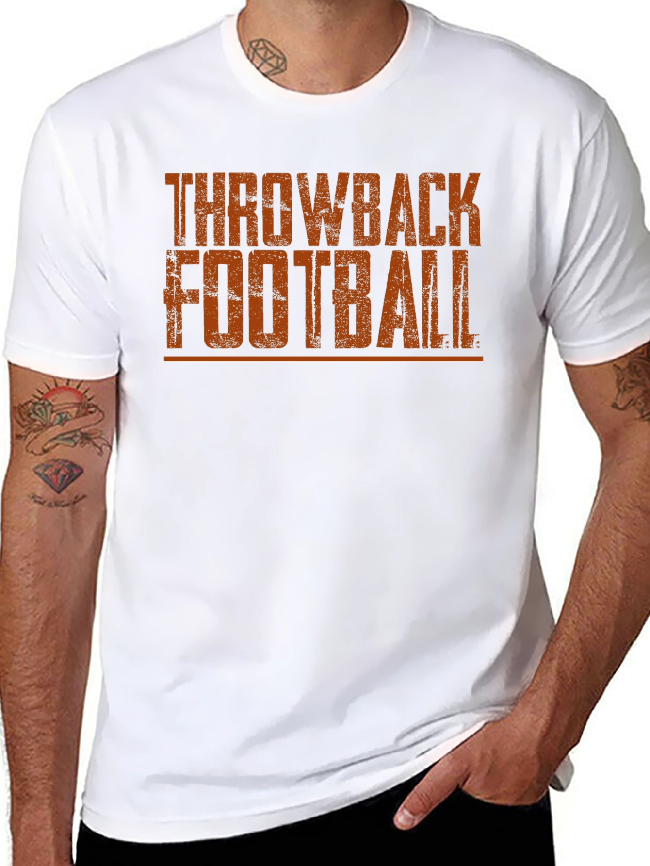 Throwback Football Graphic Tee - Black
