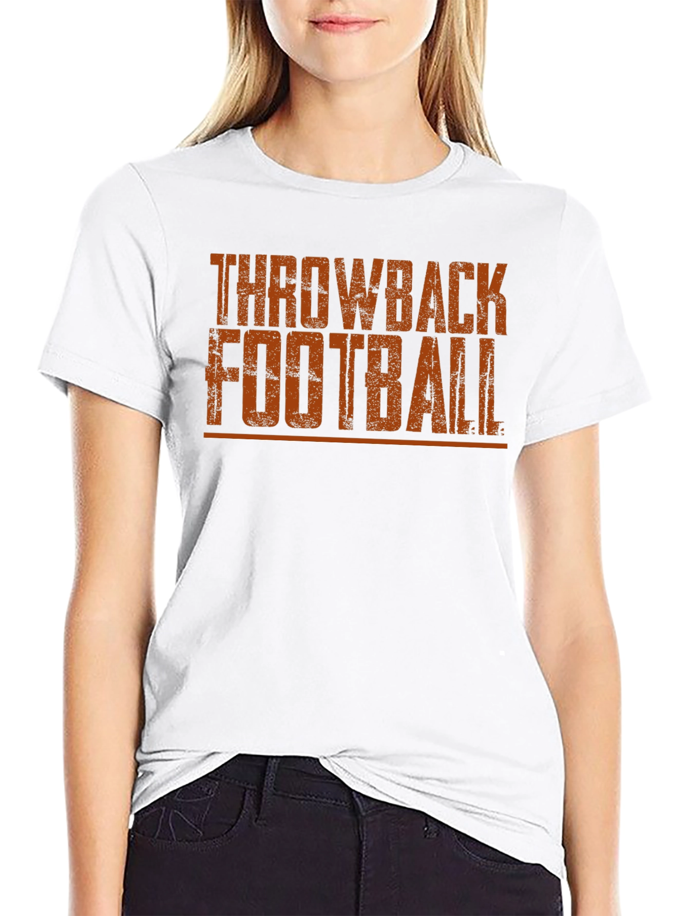 Throwback Football Graphic Tee - Black