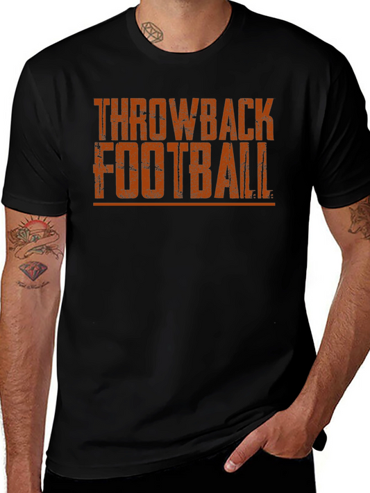 Throwback Football Graphic Tee - Black