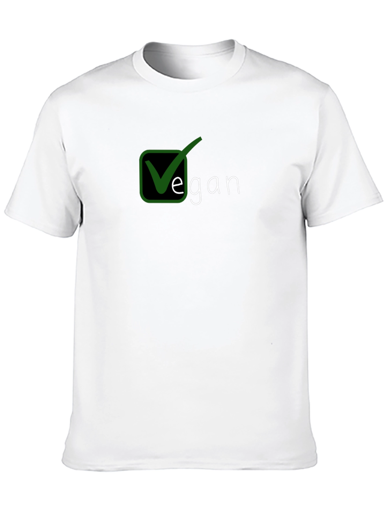 Vegan Checkmark T-Shirt - Black