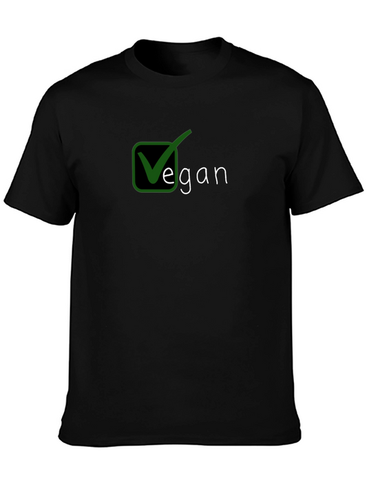 Vegan Checkmark T-Shirt - Black