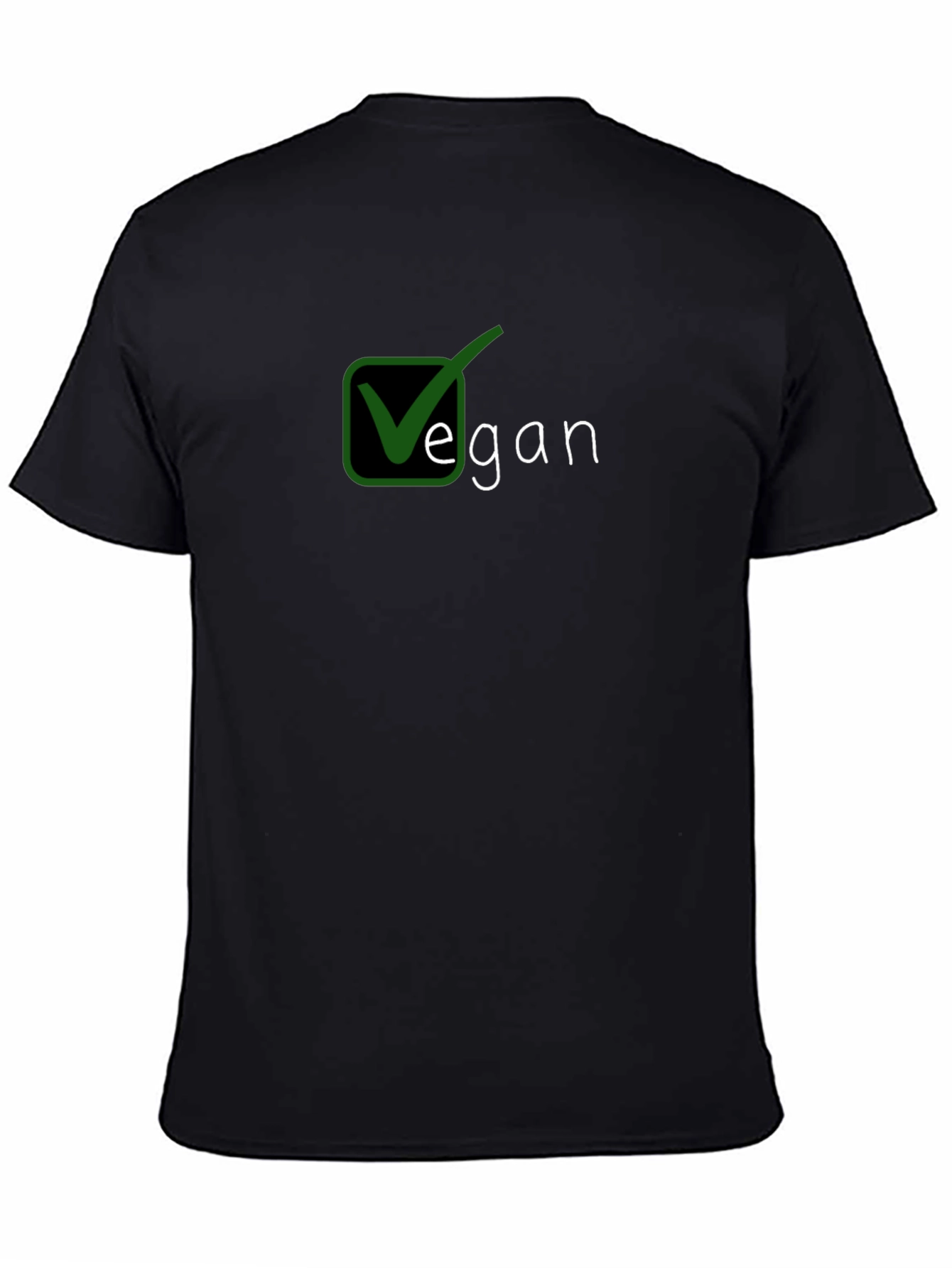 Vegan Checkmark T-Shirt - Black