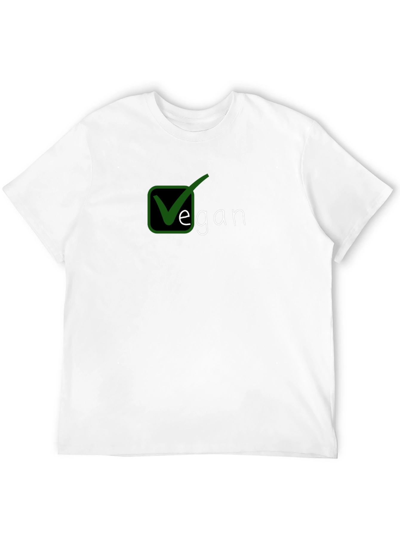 Vegan Checkmark T-Shirt - Black