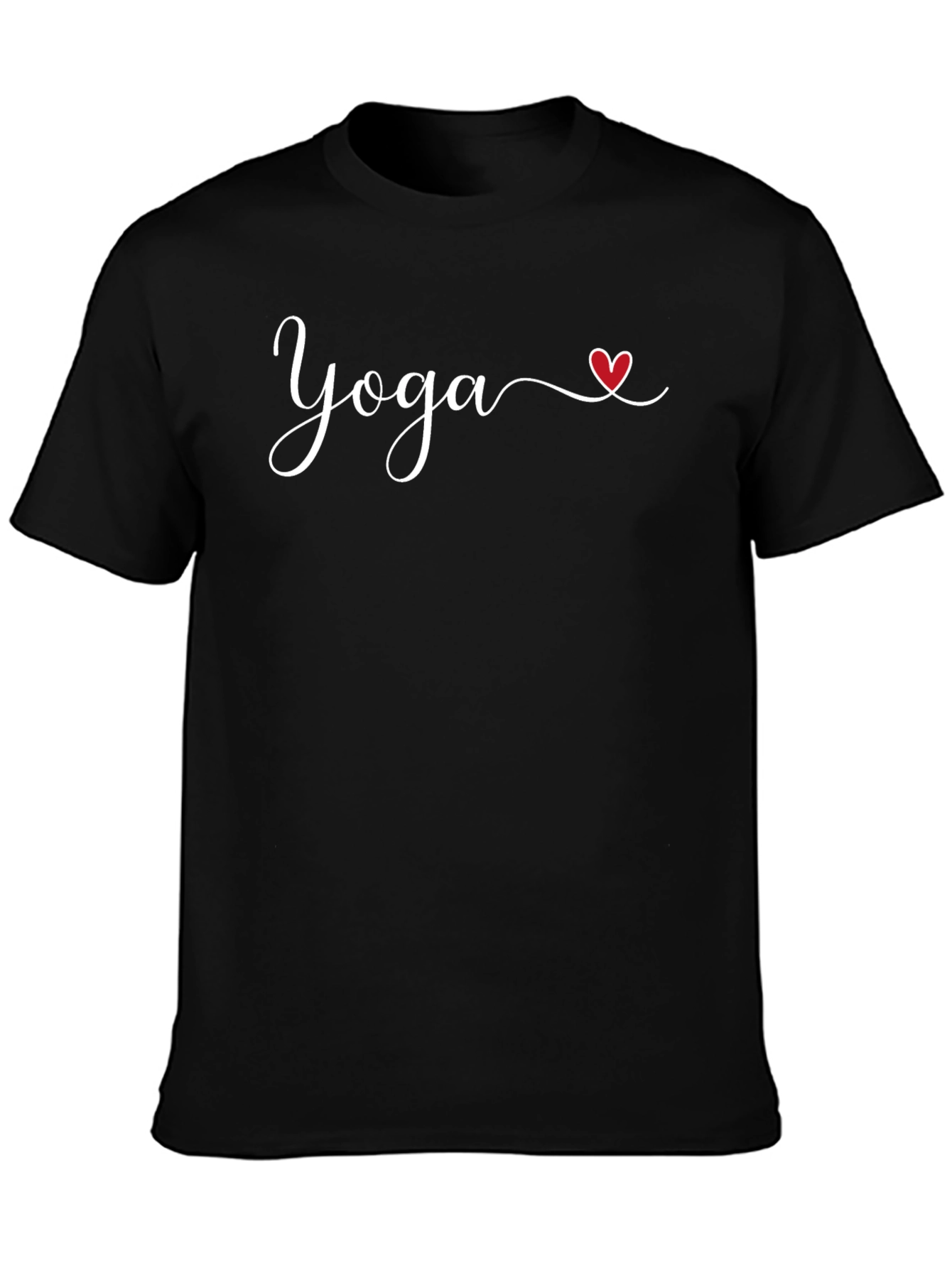 Yoga Heart Graphic Tee - Black