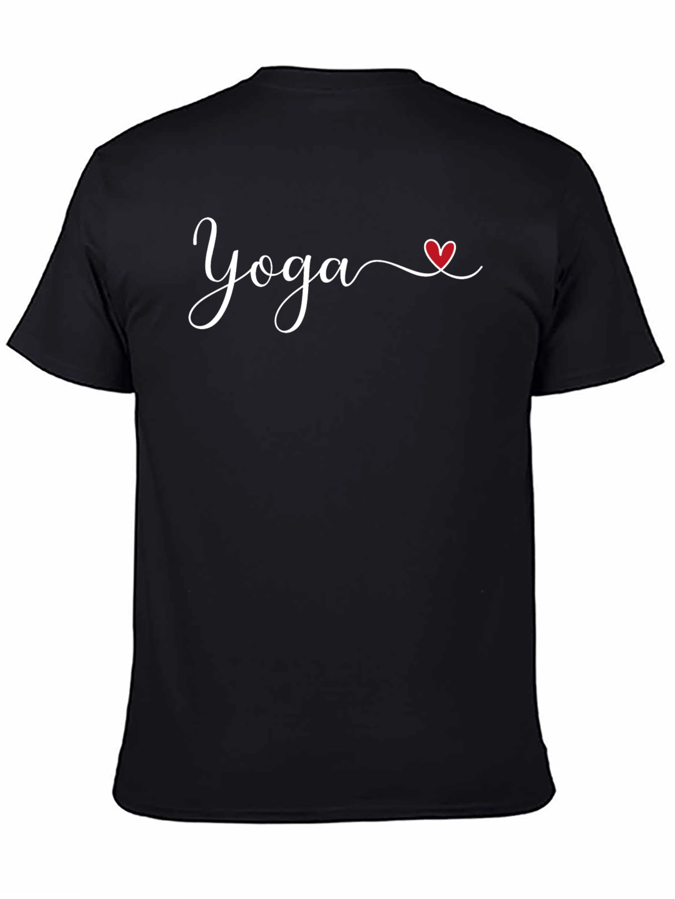 Yoga Heart Graphic Tee - Black