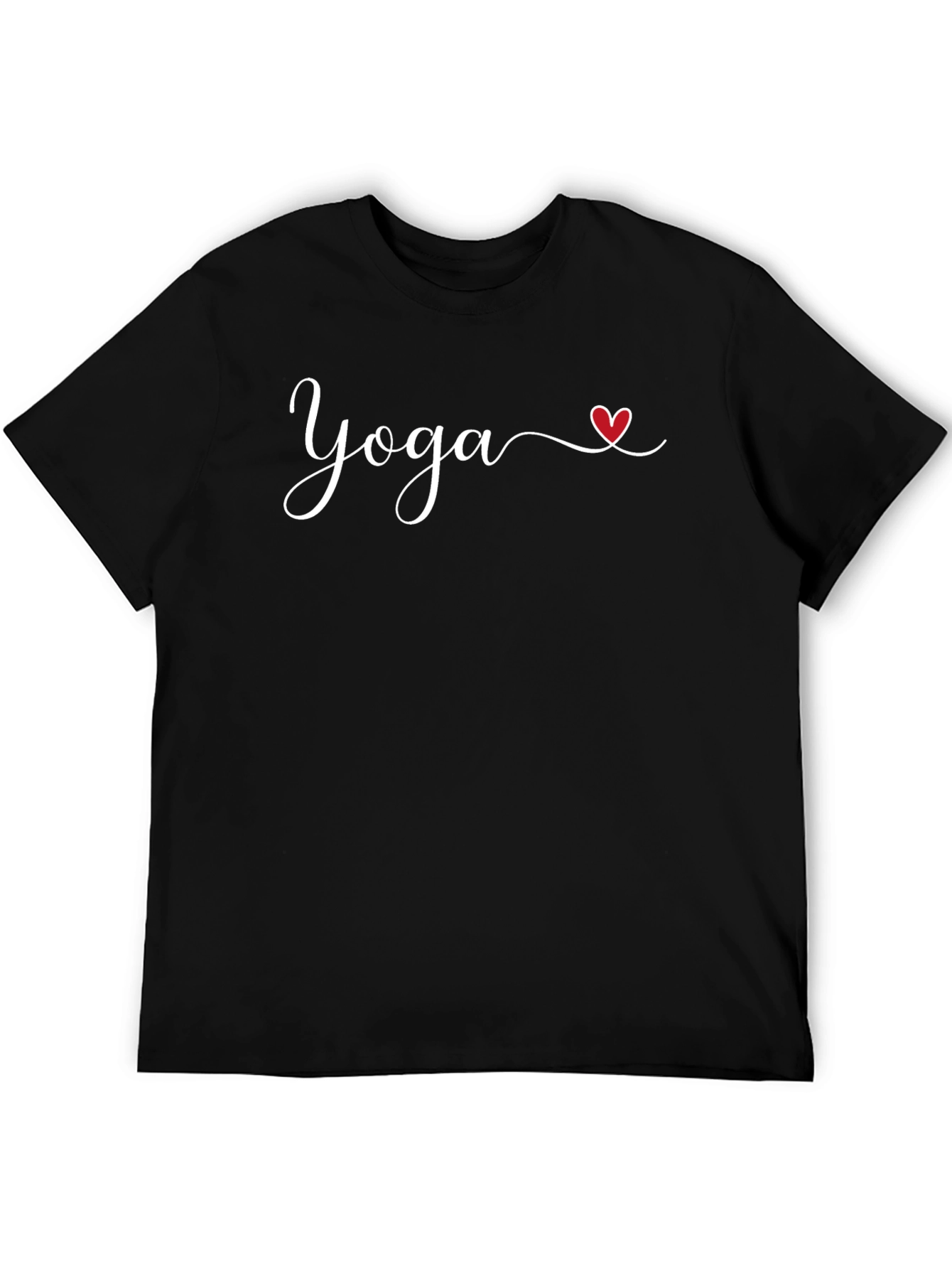 Yoga Heart Graphic Tee - Black