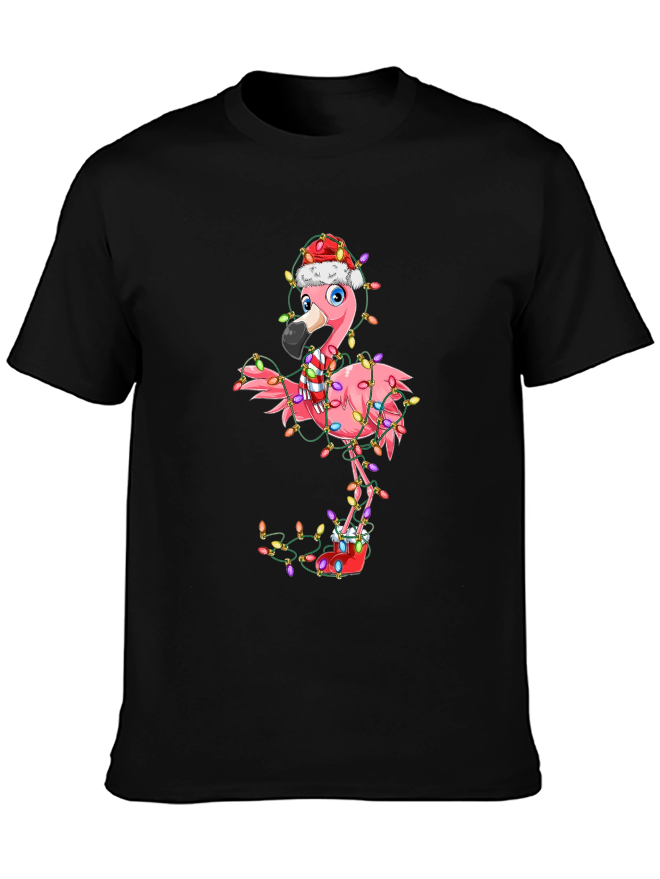 Festive Flamingo Holiday T-Shirt