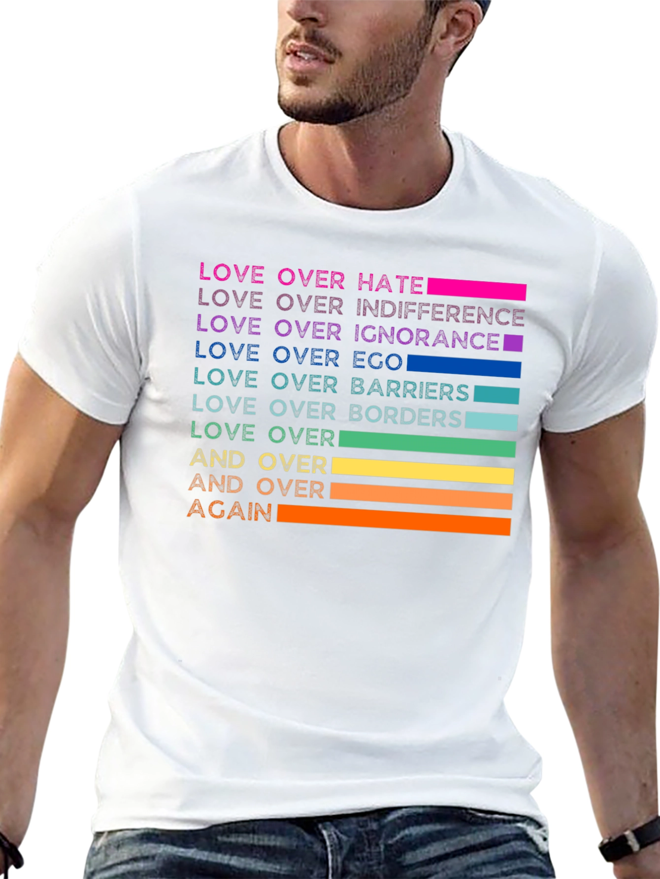 Love Over Hate Rainbow T-Shirt
