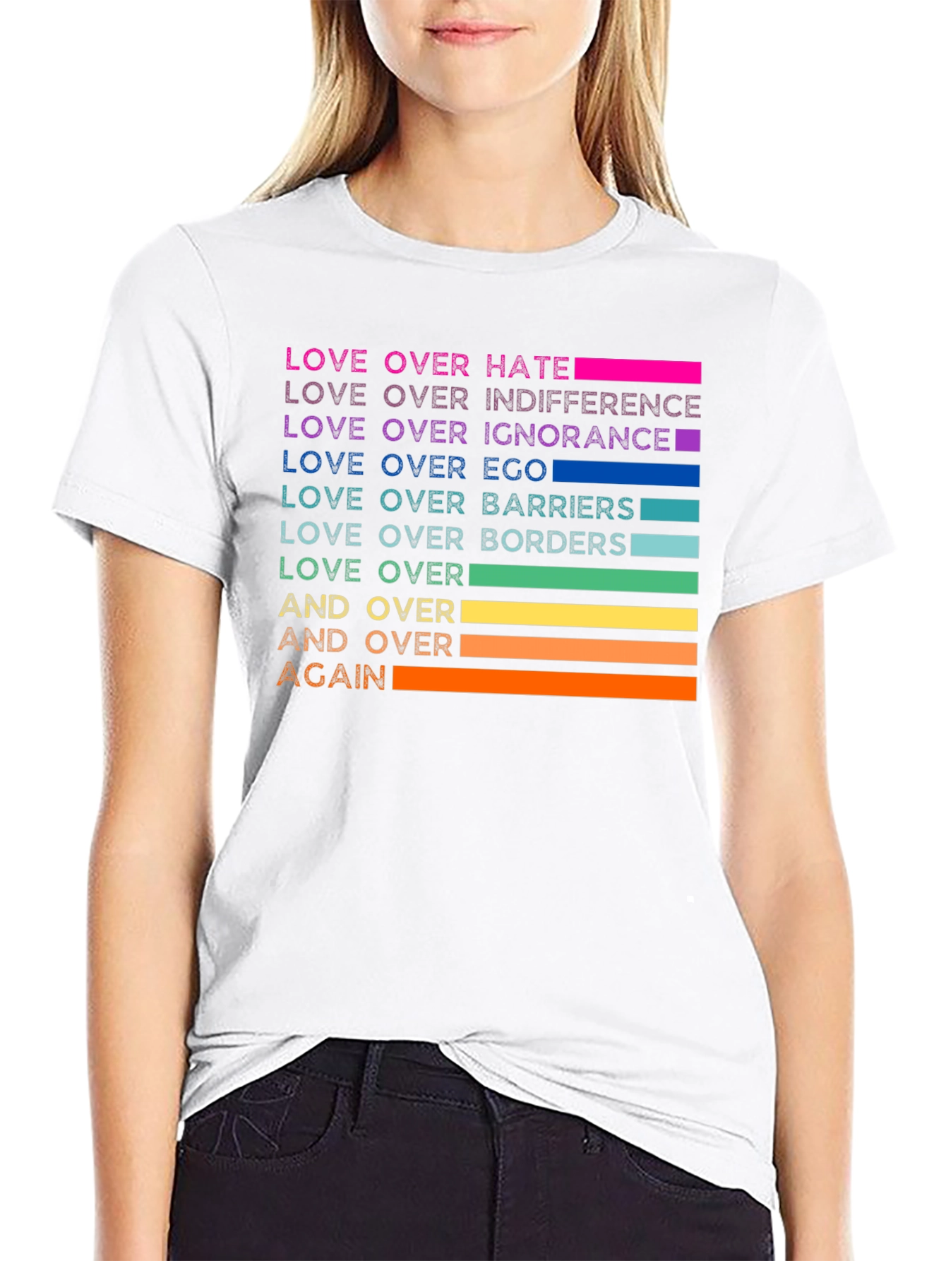 Love Over Hate Rainbow T-Shirt