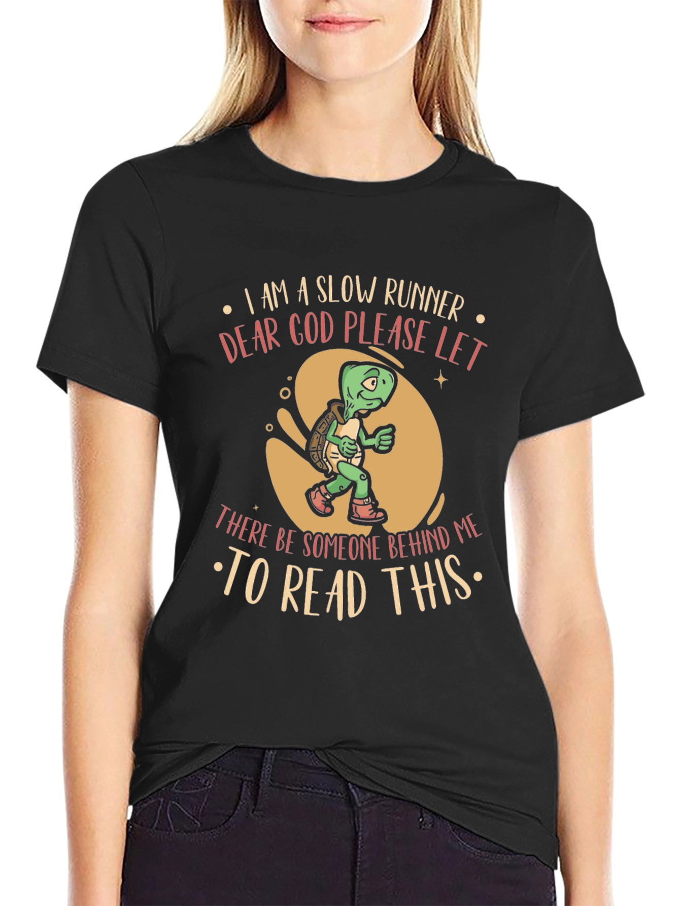 Slow Runner Turtle T-Shirt Funny Graphic Tee
