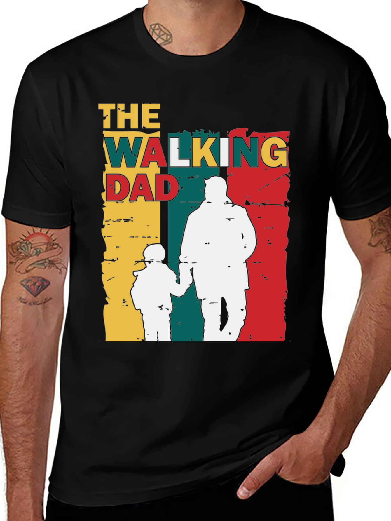 The Walking Dad Graphic T-Shirt Fathers Day Gift