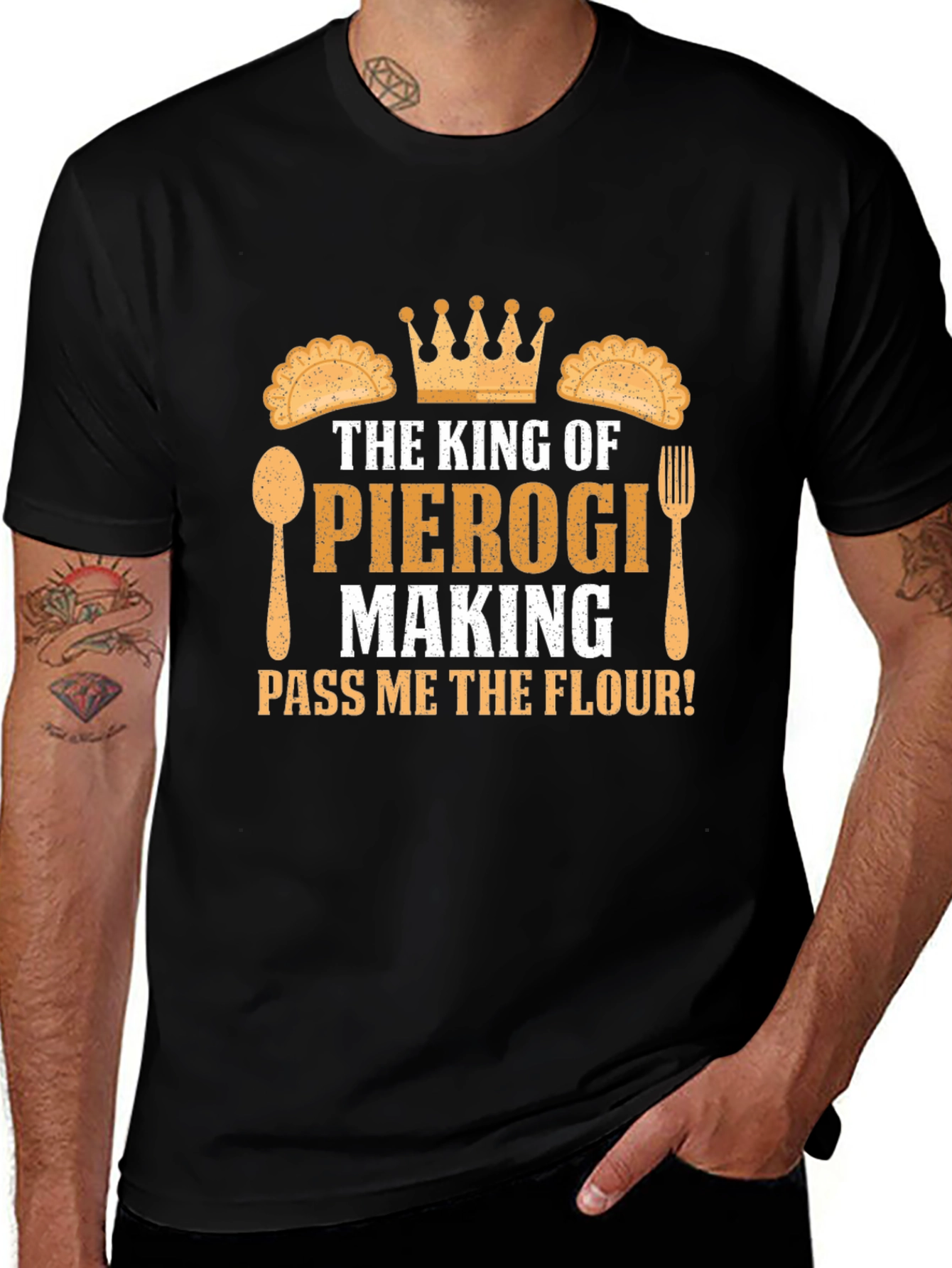King of Pierogi Making T-Shirt - Funny Cooking Gift