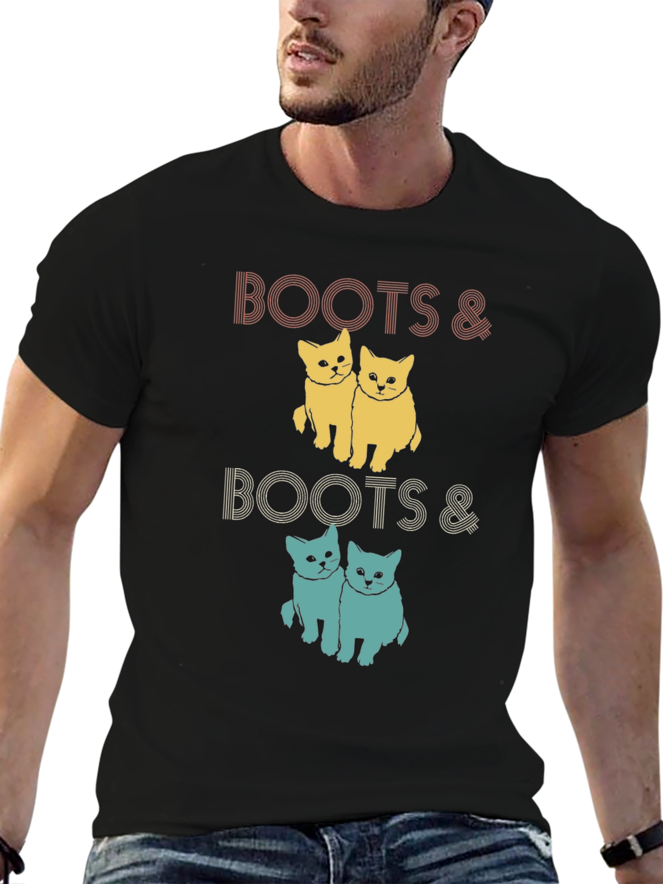 Boots & Boots Cats Graphic T-Shirt