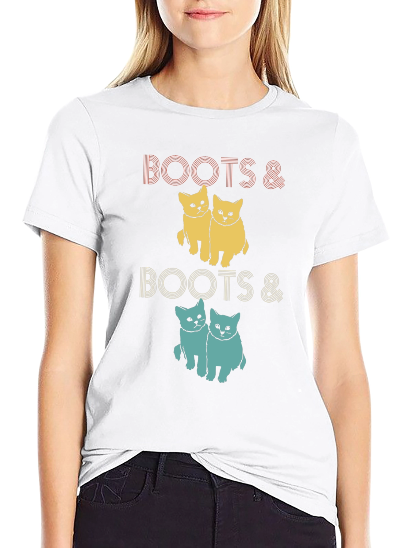 Boots & Boots Cats Graphic T-Shirt
