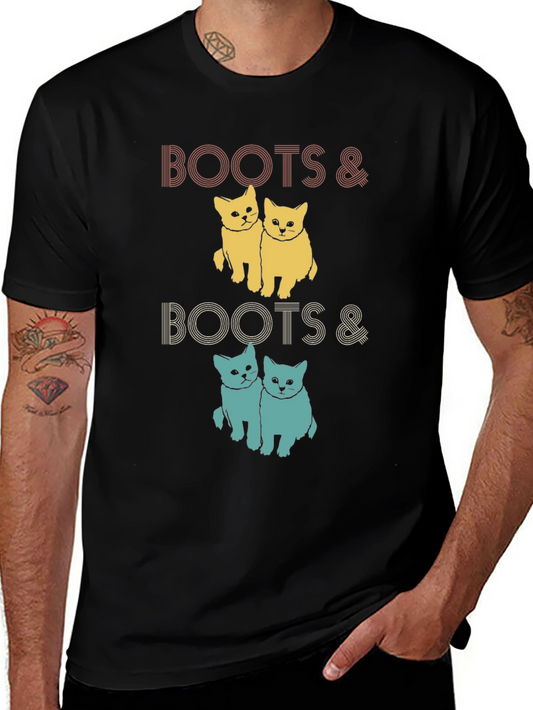 Boots & Boots Cats Graphic T-Shirt
