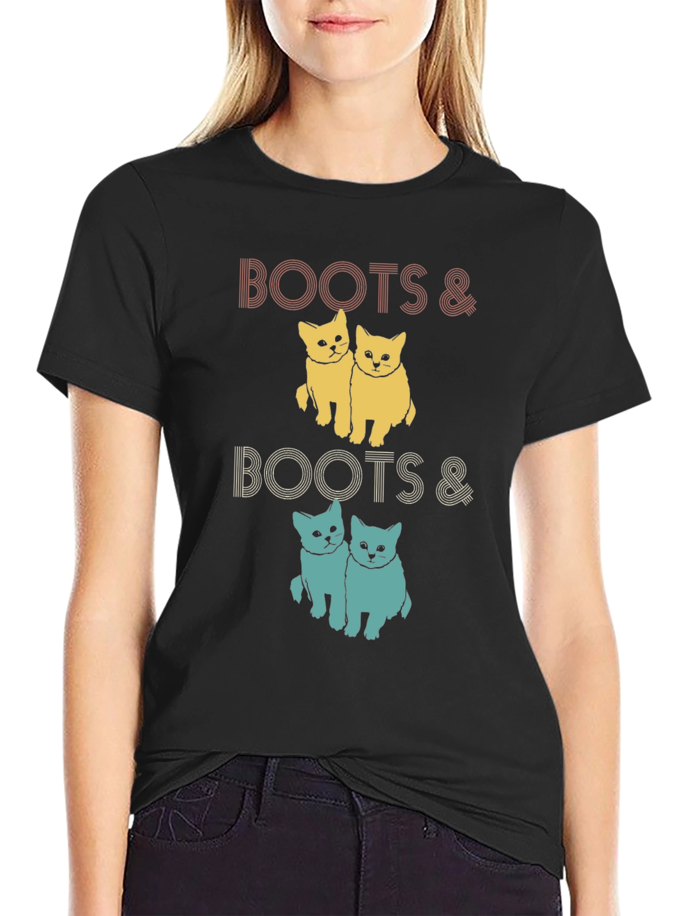 Boots & Boots Cats Graphic T-Shirt