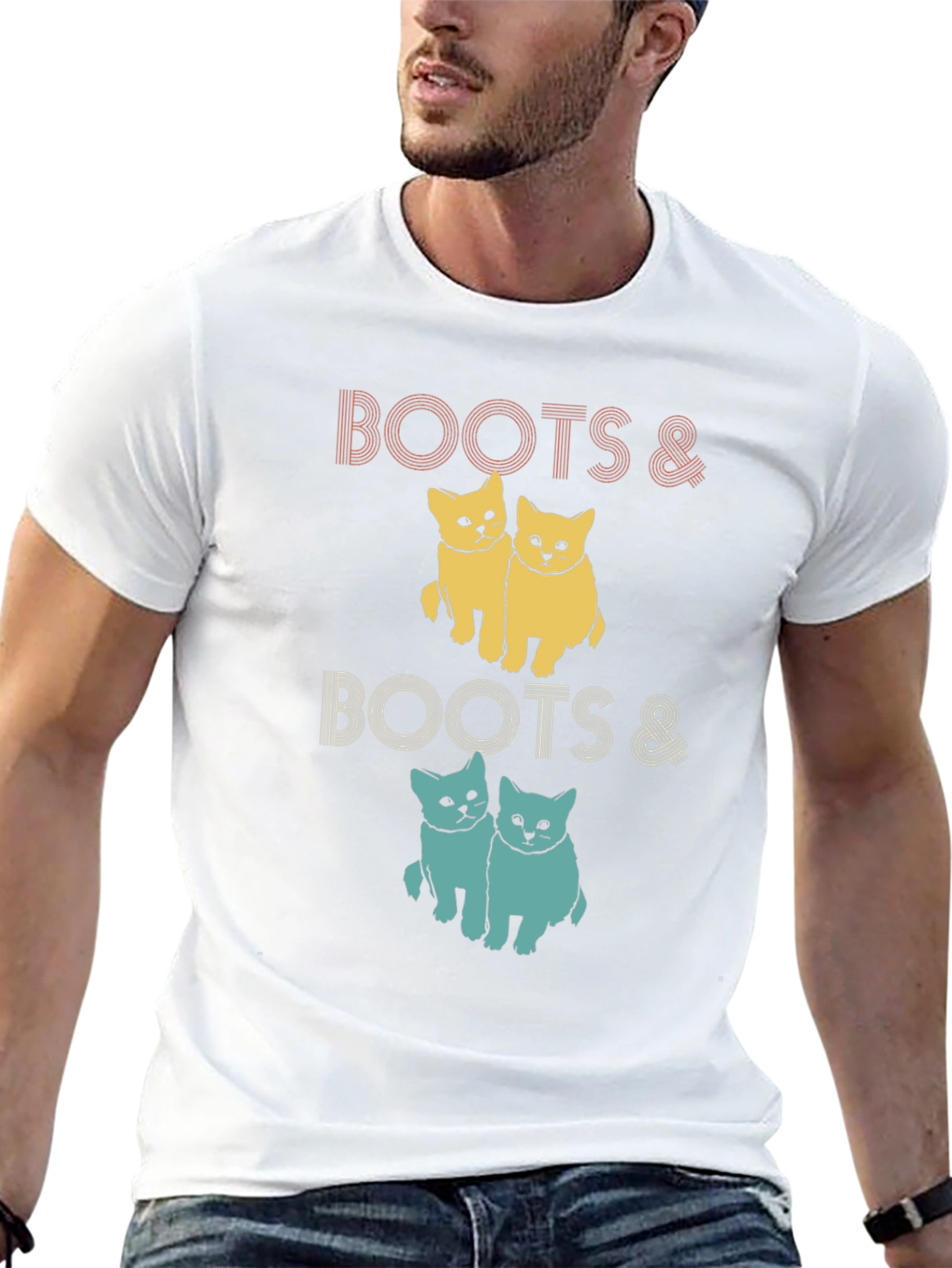 Boots & Boots Cats Graphic T-Shirt
