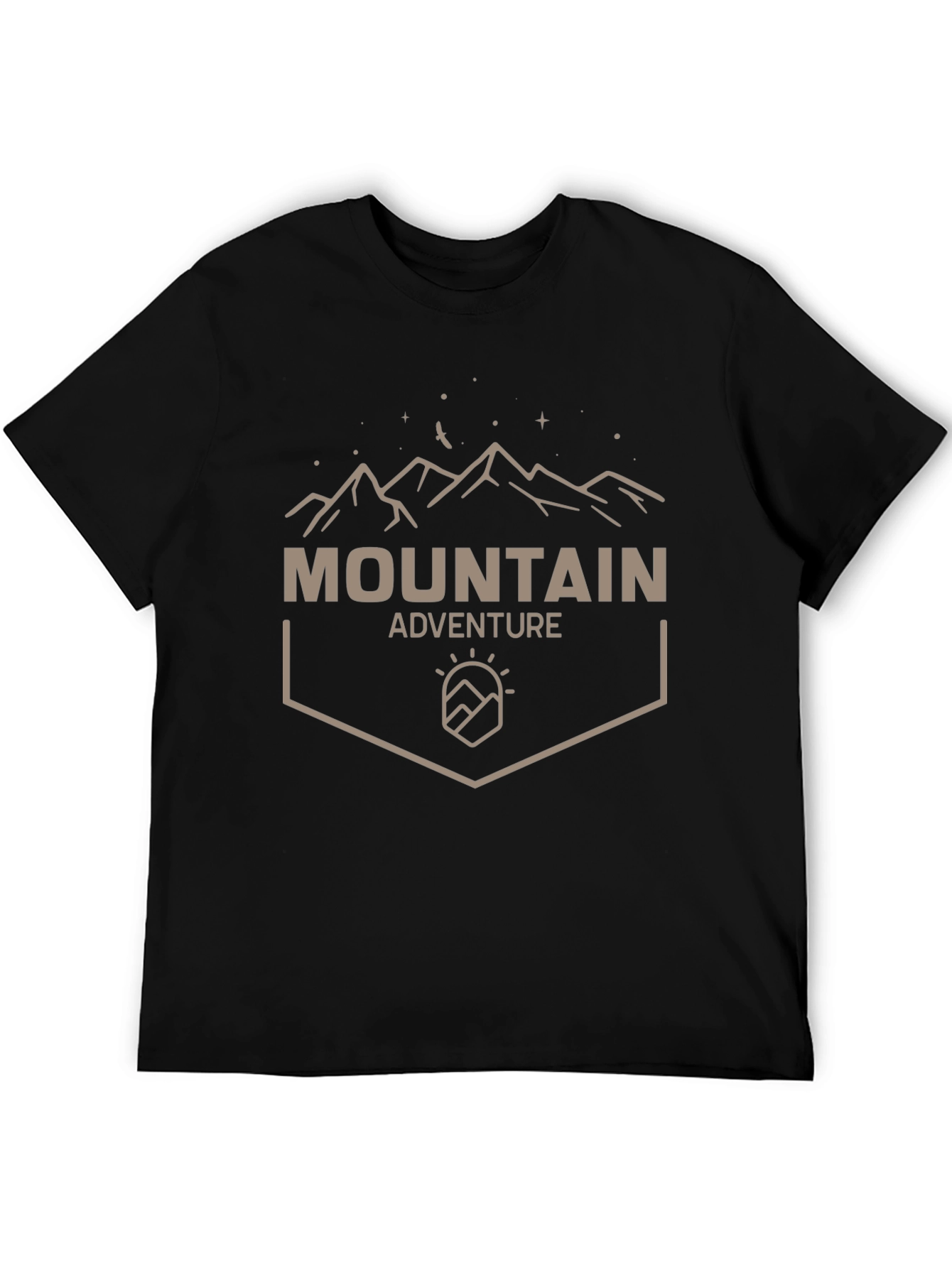 Mountain Adventure Graphic Tee - Black Casual Shirt