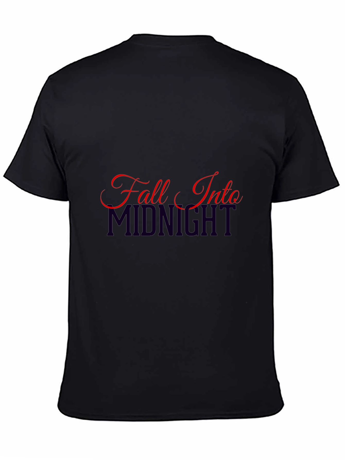 Fall Into Midnight Graphic T-Shirt - Stylish Black Tee