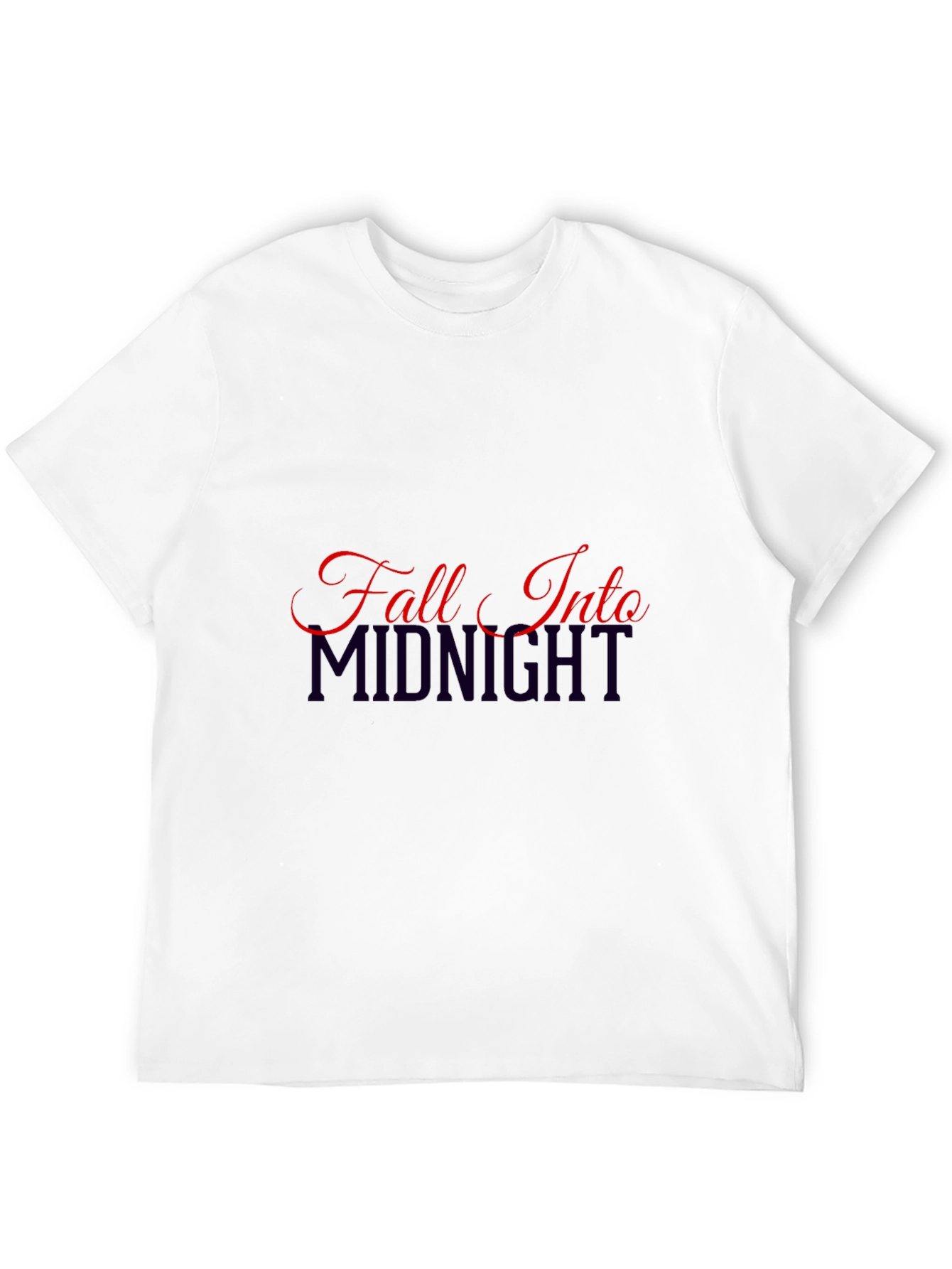 Fall Into Midnight Graphic T-Shirt - Stylish Black Tee